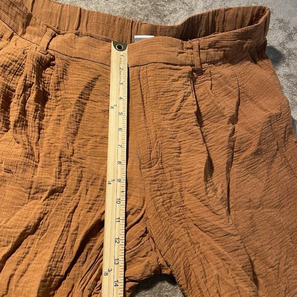 A New Day Pants Womens 16 Burnt Orange Wide Leg Stretch High Rise Lagen Modest - Picture 6 of 7